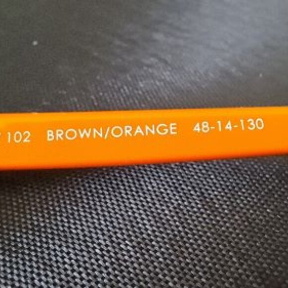 Kids Bold Two-Tone Rectangular Eyeglass Frames - Brown & Orange Sporty & Modern - Picture 6 of 6